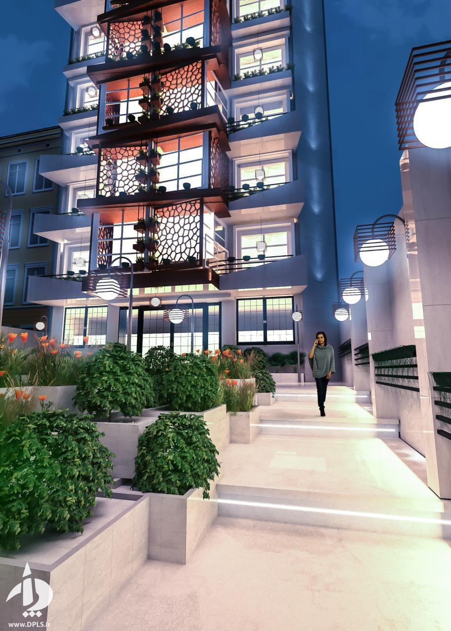 3d طراحی سه بعدی معماری 9 - مجتمع مسکونی شوکا - کرج خیابان رودکی غربی
