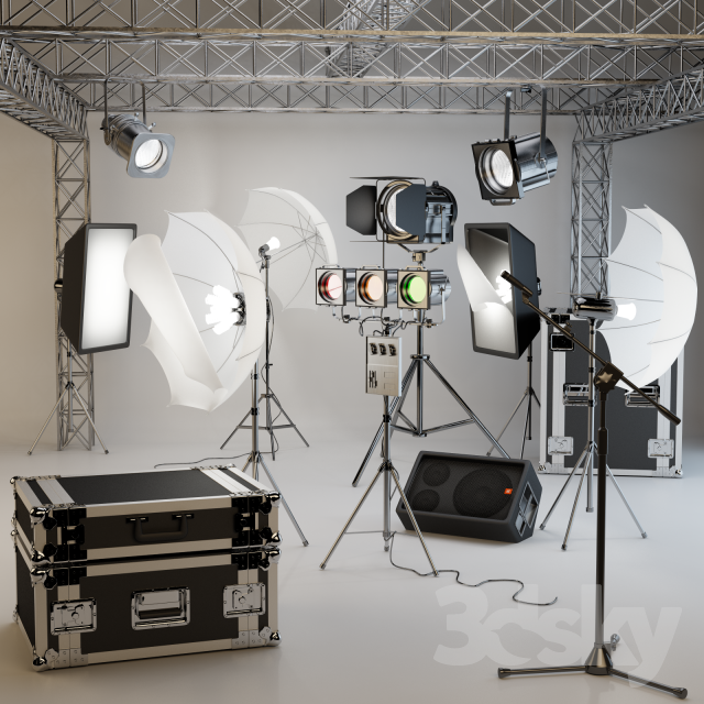 دانلود آبجکت تریدی مکس استودیو عکاسی 1 - دانلود رایگان آبجکت ۳d Max استودیو عکاسی ( ۴ مدل )