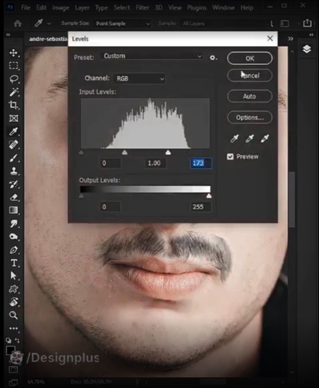 ریش و سیبیل در photoshop فتوشاپ 4 - آموزش گذاشتن ریش و سیبیل در فتوشاپ سریع و حرفه ای 
