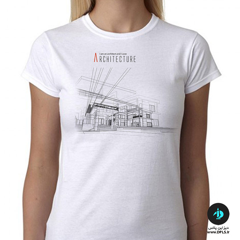 تی شرت طرح آرشیتکت 2 4 - تی شرت طرح معماری آرشیتکت ۲ زنانه